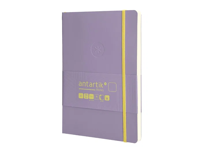 Antartik Cuaderno A5 Tapa Blanda Hojas Lisas Morado y Amarillo, 80 Hojas, 80 gr FSC
