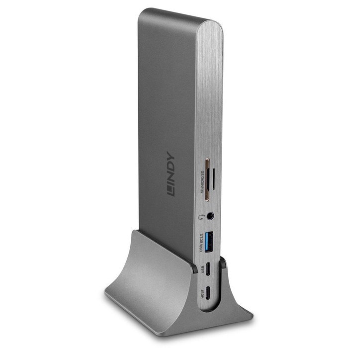 Lindy DST-Pro 5K XT Dock USB-C, Estación de Acoplamiento 100W PD, Plata Lindy DST-Pro 5K XT Dock USB-C, Estación de Acoplamiento 100W PD, Plata