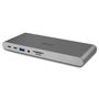 LINDY DST-Pro 5K XT Dock USB-C, Estación Base para Laptop, 100W PD, 3x USB-A, 1x USB-C, HDMI 2.0, 2x DisplayPort 1.4, Ethernet, SD, Aluminio Plata