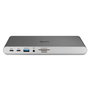 LINDY DST-Pro 5K XT Dock USB-C, Estación Base para Laptop, 100W PD, 3x USB-A, 1x USB-C, HDMI 2.0, 2x DisplayPort 1.4, Ethernet, SD, Aluminio Plata