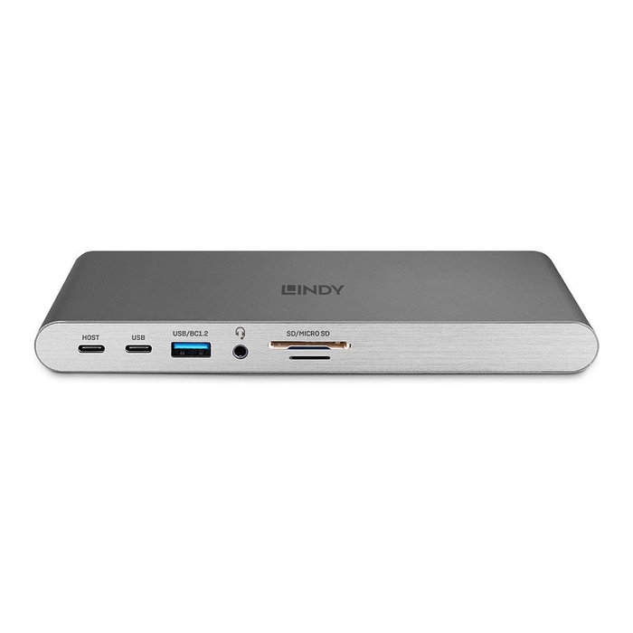 Lindy DST-Pro 5K XT Dock USB-C, Estación de Acoplamiento 100W PD, Plata Lindy DST-Pro 5K XT Dock USB-C, Estación de Acoplamiento 100W PD, Plata