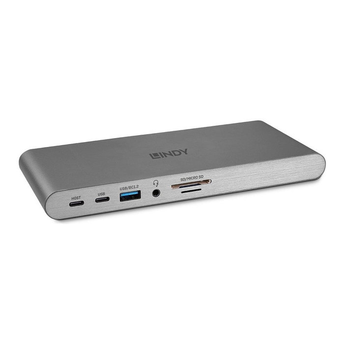 Lindy DST-Pro 5K XT Dock USB-C, Estación de Acoplamiento 100W PD, Plata Lindy DST-Pro 5K XT Dock USB-C, Estación de Acoplamiento 100W PD, Plata