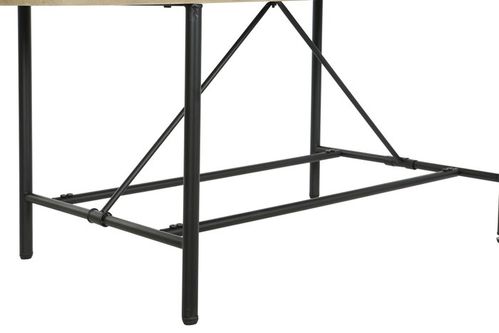 DKD Home Decor Mesa de Centro Marrón, Negro y Dorado con Mármol