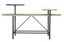 DKD Home Decor Mesa de Centro Marrón, Negro y Dorado con Mármol
