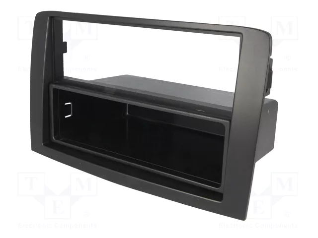 ACV Bastidor de montaje de radio para Fiat Idea y Lancia Musa, 2 ISO, negro