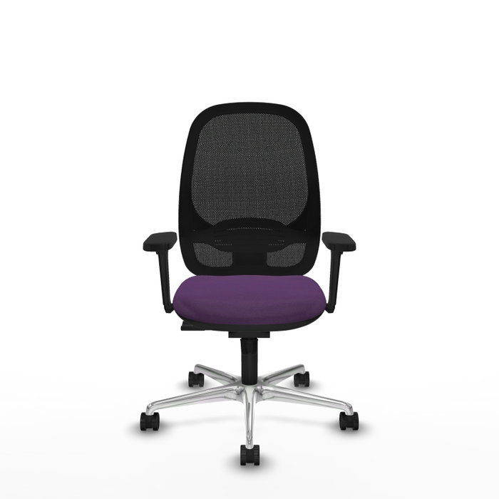 PIQUERAS Y CRESPO Silla de oficina Cilanco con mecanismo Sincro, Morado y Negro