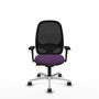 PIQUERAS Y CRESPO Silla de oficina Cilanco con mecanismo Sincro, Morado y Negro