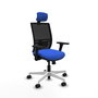 PIQUERAS Y CRESPO Silla de oficina Yunquera con mecanismo Sincro/Traslack, Azul y Negro