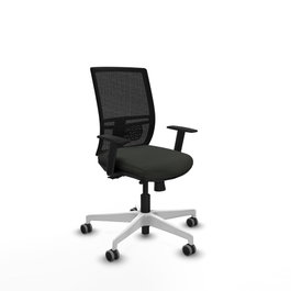 PIQUERAS Y CRESPO Silla de oficina Yunquera con mecanismo Sincro/Traslack, Negra