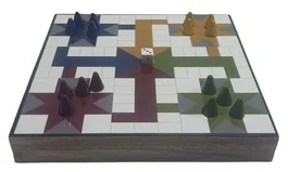 DKD Home Decor Juego de Mesa Parchis Lacado en Mango y Resina