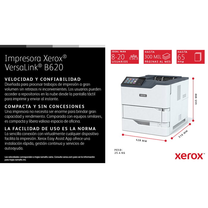 Xerox VersaLink B620V_DN Impresora Láser Monocromo A4