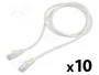 LANBERG Patch cord Cat 6 U/UTP 1,5m blanco (Pack de 10)