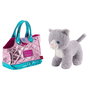 PERLETTI Bolso mano con peluche gato Coco Rosa 28cm