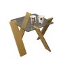 Hanah Home Roman Mini Mesa de Centro Mostaza