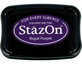 Tsukineko Almohadilla de Tinta STAZON Morado Real para Vidrio y Plástico