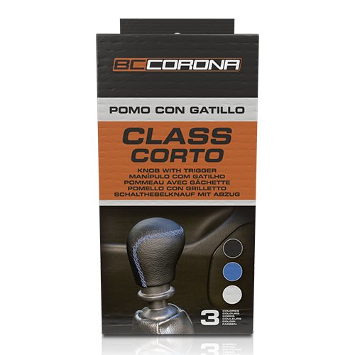 Abc Pomos Pomo Class Corto Negro Gatillo CS10 POM30146 Aluminio PU Simil Piel 30 mm