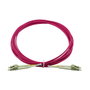 BlueOptics Cable de fibra óptica LC/LC OM4 multimodo 2m Magenta
