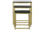 DKD Home Decor Set de 3 Mesitas Auxiliares de Mármol y Hierro Negro y Dorado