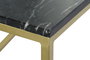 DKD Home Decor Set de 3 Mesitas Auxiliares de Mármol y Hierro Negro y Dorado