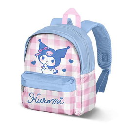 Kuromi Mochila Preescolar Ligera para Niñas, Rosa, Poliéster, Dimensiones 27x22x10 cm, Con Compartimento y Bolsillo Frontal