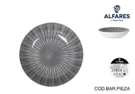 Alfares Plato Hondo Electra Grafito 20cm