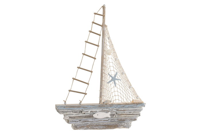 DKD Home Decor Figura de Velero Azul en MDF DKD Home Decor Figura de Velero Azul en MDF