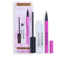 Revolution Make Up EYE & BROW ICONS LOTE 2 pz Máscara de Pestañas y Gel Fijador para Cejas
