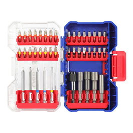 Workpro Set de 42 Piezas - 32 Puntas Hexagonales (PH/PZ/TH/Planas/H), Vasos Magnéticos 6/8/10mm, Portapuntas, Cambiador Rápido 60mm