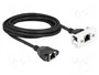 DeLOCK Cable de extensión de red Cat6a para módulo Easy 45, 3 m, Negro/Blanco