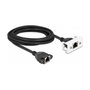 DeLOCK Cable de extensión de red Cat6a para módulo Easy 45, 3 m, Negro/Blanco