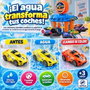 JugaToys Centro de lavado de coches con coches que cambian de color con el agua
