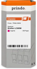 Prindo Cartucho de tinta magenta PRIBLC985M Classic compatible con Brother LC985M (LC-985) อาญาสิทธิ์