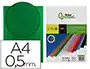 Liderpapel Tapas para Encuadernacion Polipropileno A4 0.5mm Verde Opaco Paquete 100 Unidades