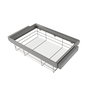 Emuca Kit de cajón de alambre y bastidor regulable Quartz para armarios, guías de cierre suave y extracción total, Módulo 80cm, Acabado Titanio