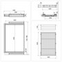 Emuca Kit de cajón de alambre y bastidor regulable Quartz para armarios, guías de cierre suave y extracción total, Módulo 80cm, Acabado Titanio