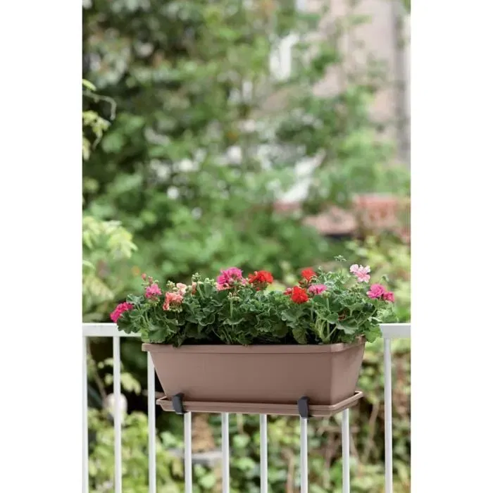 Elho Barcelona Balconniere 50 taupe Platillo para balcón, Ø 45 cm, Alto 15.7 cm Elho Barcelona Balconniere 50 taupe Platillo para balcón, Ø 45 cm, Alto 15.7 cm