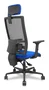 PIQUERAS Y CRESPO Silla Bormate Asincro con Asiento Azul y Respaldo Negro