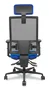 PIQUERAS Y CRESPO Silla Bormate Asincro con Asiento Azul y Respaldo Negro