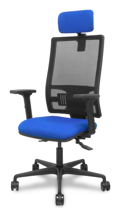 PIQUERAS Y CRESPO Silla Bormate Asincro con Asiento Azul y Respaldo Negro