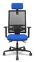 PIQUERAS Y CRESPO Silla Bormate Asincro con Asiento Azul y Respaldo Negro
