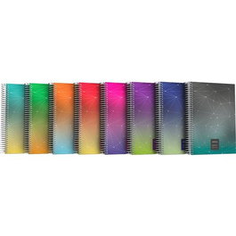 Grafoplás Cuaderno 80 Hojas 4º 90gr 4x4 mm Tapa Polipropileno Unequal Metallic Surtido