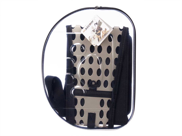 Mascow Transportin Transparente Gris Grande Plástico 43x33x4 cm (Set de 4)