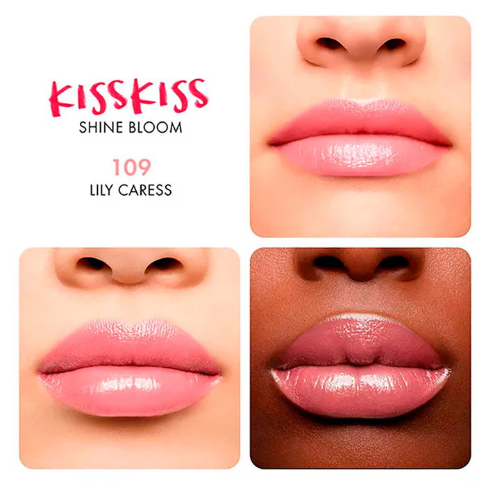 Guerlain KissKiss Shine Bloom Barra de Labios Brillo 109 Lily Caress