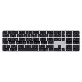 Apple Magic Keyboard with Touch ID and Numeric Keypad for Mac models with Apple silicon, Inalámbrico y alámbrico, USB + Bluetooth, QWERTY, Inglés - Negro