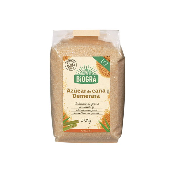 BIOGRA Azúcar Demerara Integral Comercio Justo ECO 500g BIOGRA Azúcar Demerara Integral Comercio Justo ECO 500g
