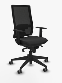 PIQUERAS Y CRESPO Silla de oficina Horna con mecanismo Sincro, Negro