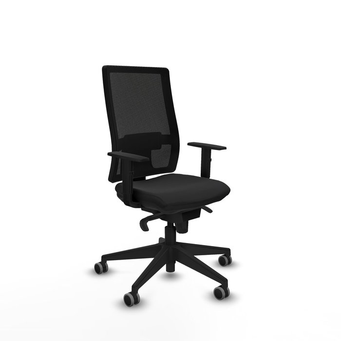 PIQUERAS Y CRESPO Silla de oficina Horna con mecanismo Sincro, Negro