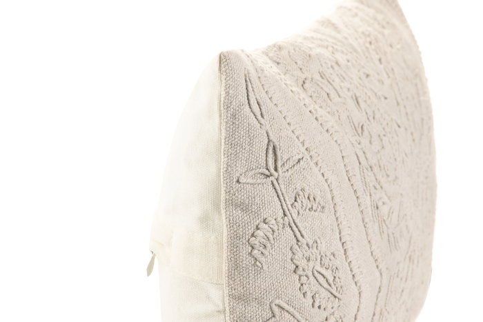 DKD Home Decor Cojín de Algodón Bordado a Mano Crudo 50x30 cm DKD Home Decor Cojín de Algodón Bordado a Mano Crudo 50x30 cm