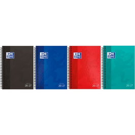 Oxford Agenda Escolar School Espiral 4º Sv T-Extradura C-Surtidos 2026-2027 Castellano - Write&Erase, Quicknotes, SCRIBZEE®