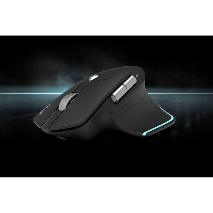 Acer Easy Fit Ratón Inalámbrico Ergonómico RGB Negro